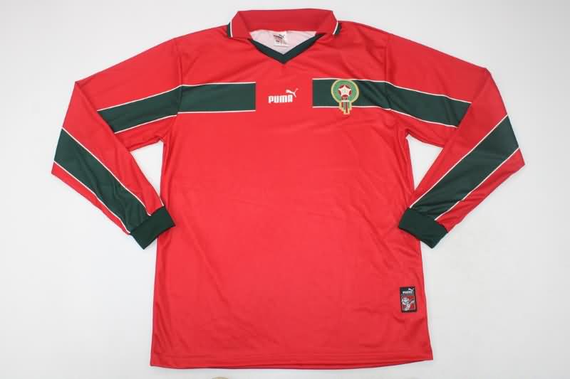 AAA(Thailand) Morocco 1998 Home Long Sleeve Retro Soccer Jersey