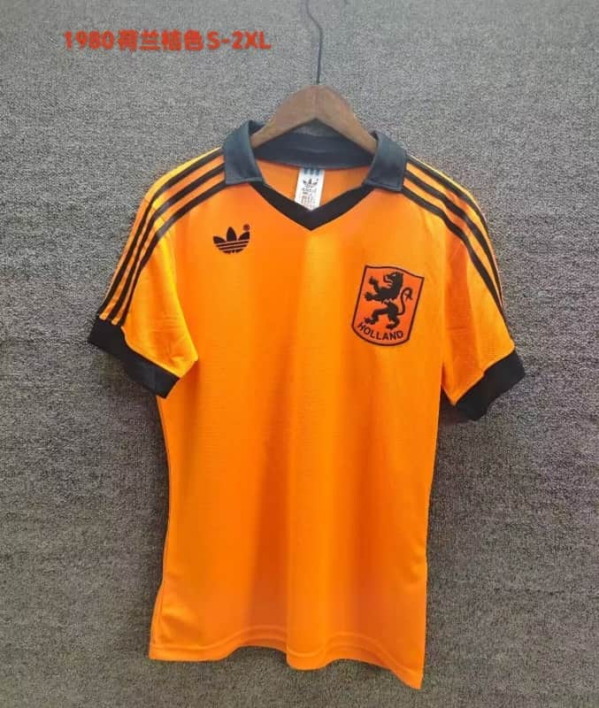 AAA(Thailand) Netherlands 1980 Home Retro Soccer Jersey