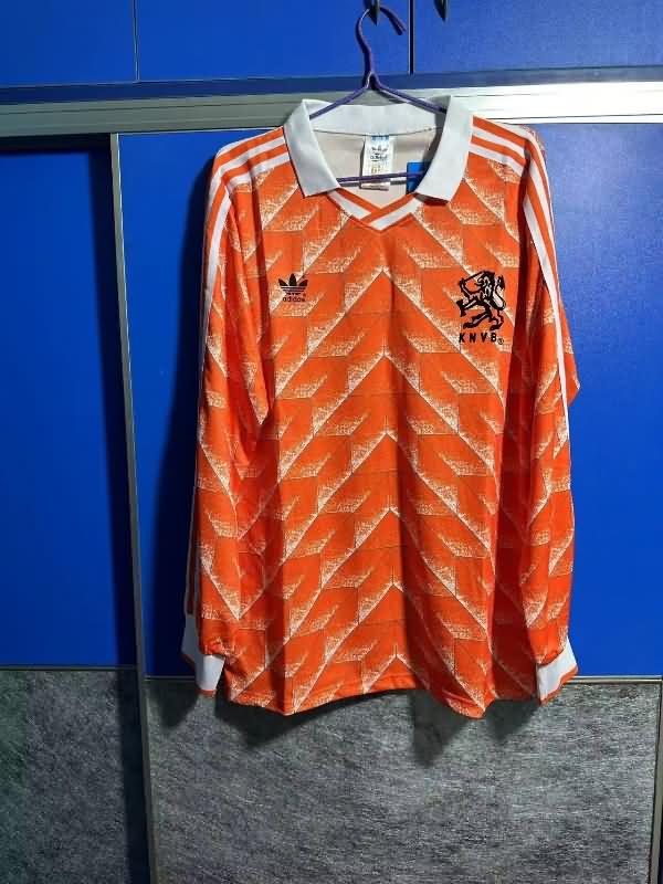 AAA(Thailand) Netherlands 1988 Home Retro Long Sleeve Soccer Jersey