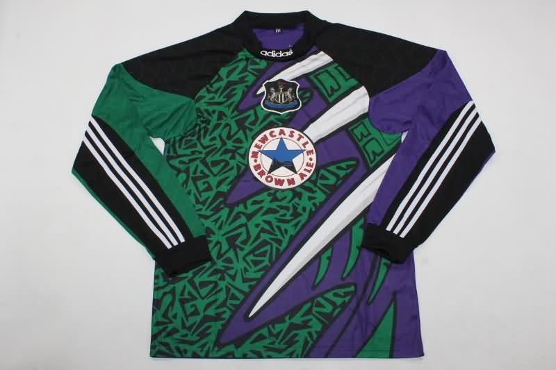 AAA(Thailand) Newcastle United 1995/96 Goalkeeper Green Long Retro Soccer Jersey