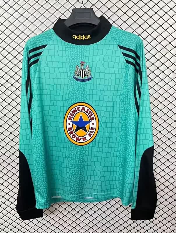 AAA(Thailand) Newcastle United 1997/98 Goalkeeper Green Long Retro Soccer Jersey