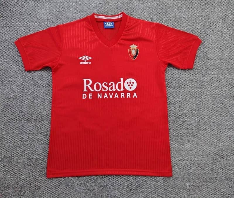 AAA(Thailand) Osasuna 1987/88 Home Retro Soccer Jersey AAA(Thailand) Osasuna 1987/88 Home Retro Soccer Jersey