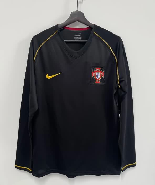 AAA(Thailand) Portugal 2006 Away Long Sleeve Retro Soccer Jersey