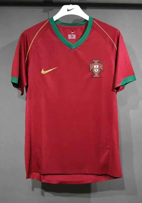 AAA(Thailand) Portugal 2006 Home Retro Soccer Jersey (Player)