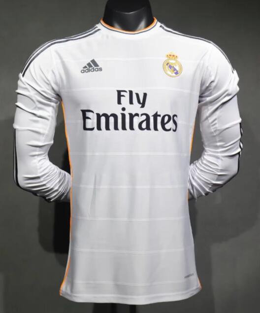 AAA(Thailand) Real Madrid 13/14 Retro Home L/S Soccer Jersey (Player)
