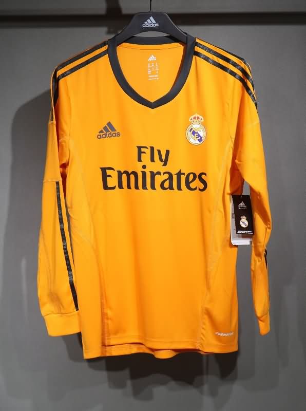 AAA(Thailand) Real Madrid 2013/14 Third Retro Long Sleeve Soccer Jersey (Player)