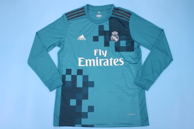 AAA(Thailand) Real Madrid 2017/18 Third Retro Long Sleeve Soccer Jersey