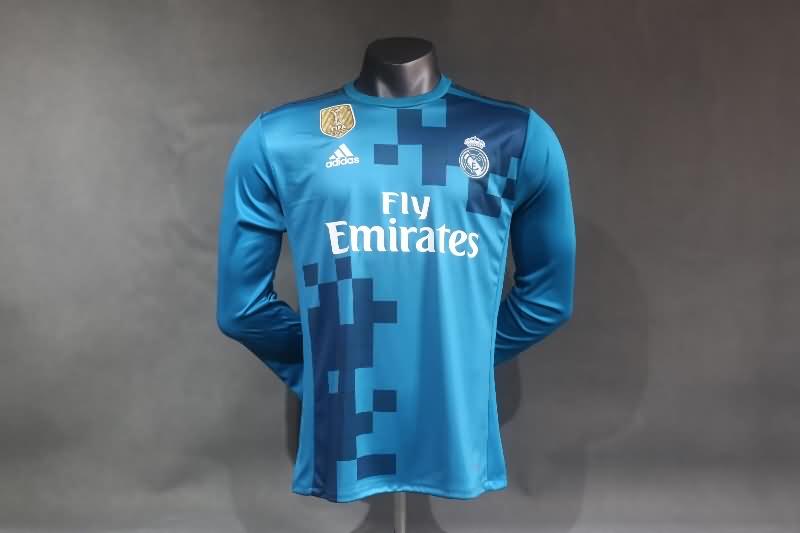 AAA(Thailand) Real Madrid 2017/18 Third Long Sleeve Retro Soccer Jersey (Player)