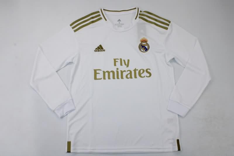 AAA(Thailand) Real Madrid 2019/20 Home Long Sleeve Retro Soccer Jersey