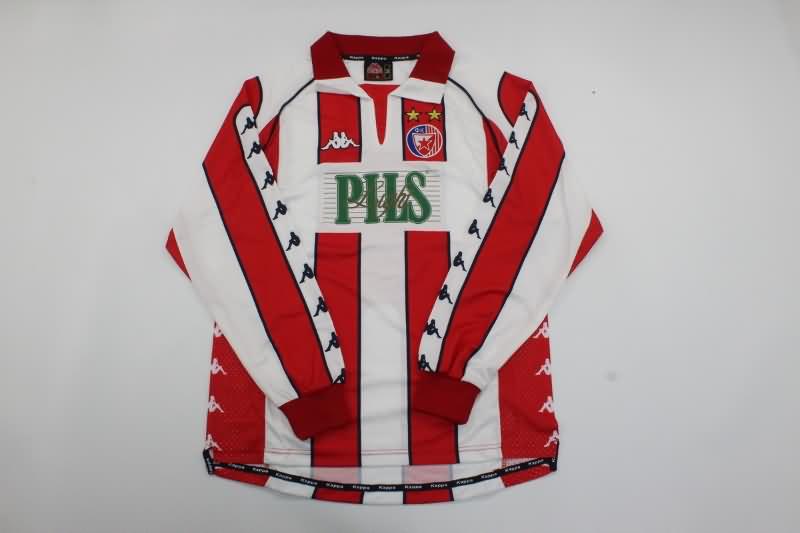AAA(Thailand) Red Star Belgrade 1990/91 Home Long Sleeve Retro Soccer Jersey