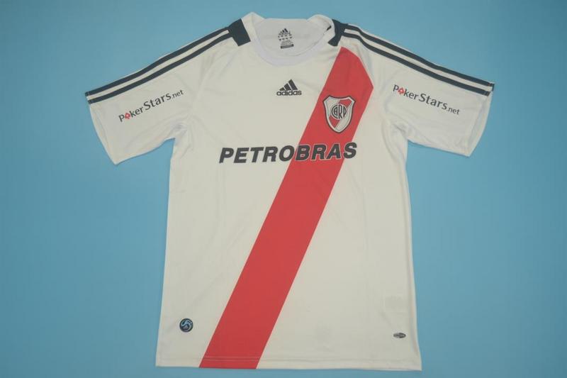 AAA(Thailand) River Plate 2009/10 Retro Home Soccer Jersey