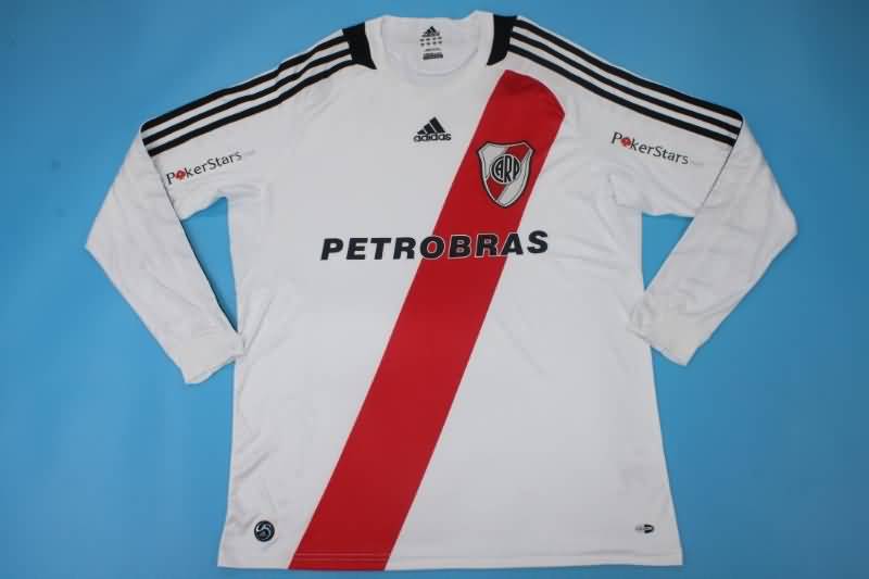 AAA(Thailand) River Plate 2009/10 Retro Home Long Soccer Jersey