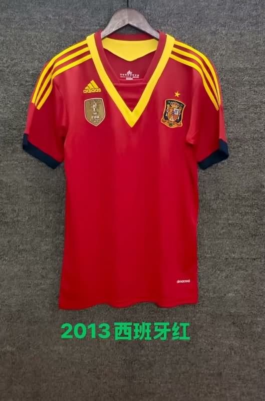 AAA(Thailand) Spain 2013 Home Retro Soccer Jersey
