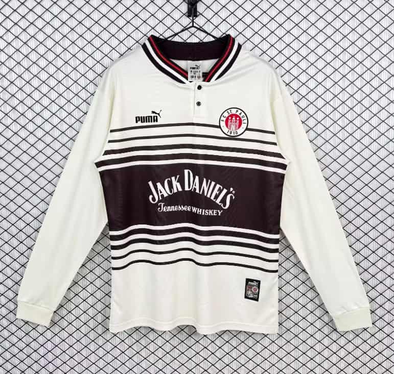 AAA(Thailand) St Pauli 1997/98 Home Retro Long Sleeve Soccer Jersey