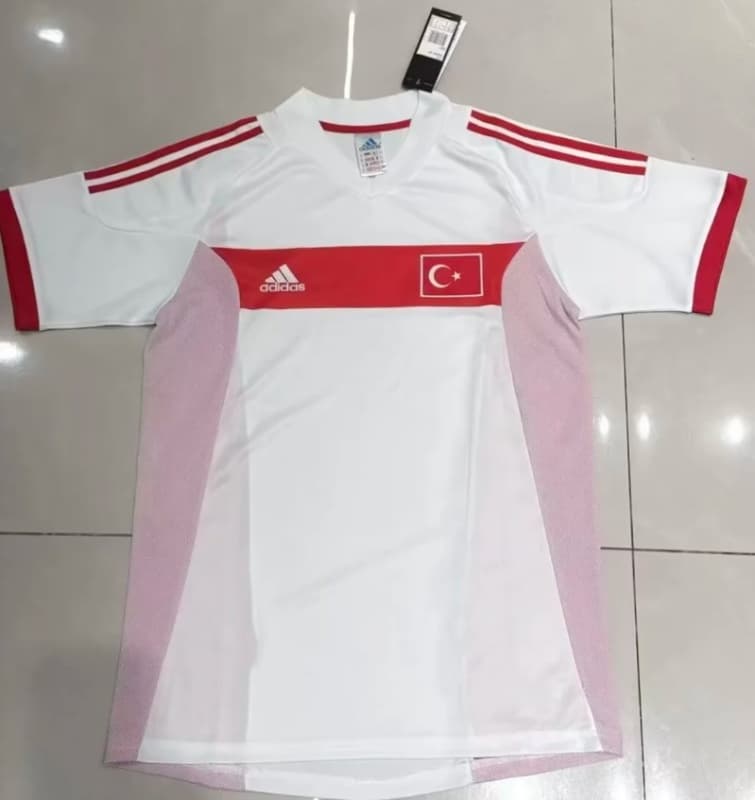 AAA(Thailand) Turkey 2002 Away Retro Soccer Jersey AAA(Thailand) Turkey 2002 Away Retro Soccer Jersey