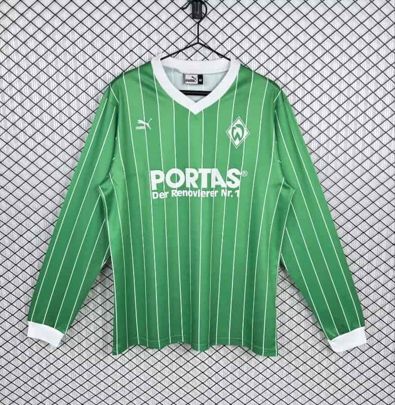 AAA(Thailand) Werder Bremen 1987/88 Away Retro Long Sleeve Soccer Jersey