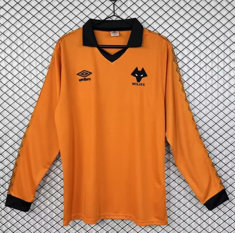 AAA(Thailand) Wolves 1980/81 Home Long Sleeve Retro Soccer Jersey