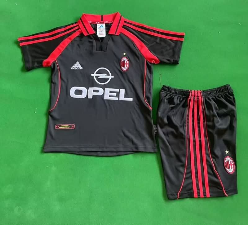 AC Milan 2000/01 Kids Third Soccer Jersey And Shorts