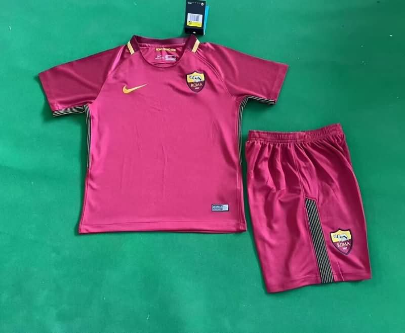 AS Roma 2017/18 Kids Home Soccer Jersey And Shorts