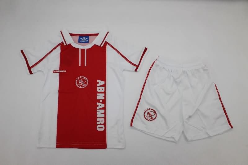 Ajax 1998/99 Kids Home Soccer Jersey And Shorts
