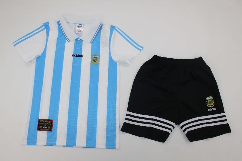 Argentina 1994 Kids Home Soccer Jersey And Shorts