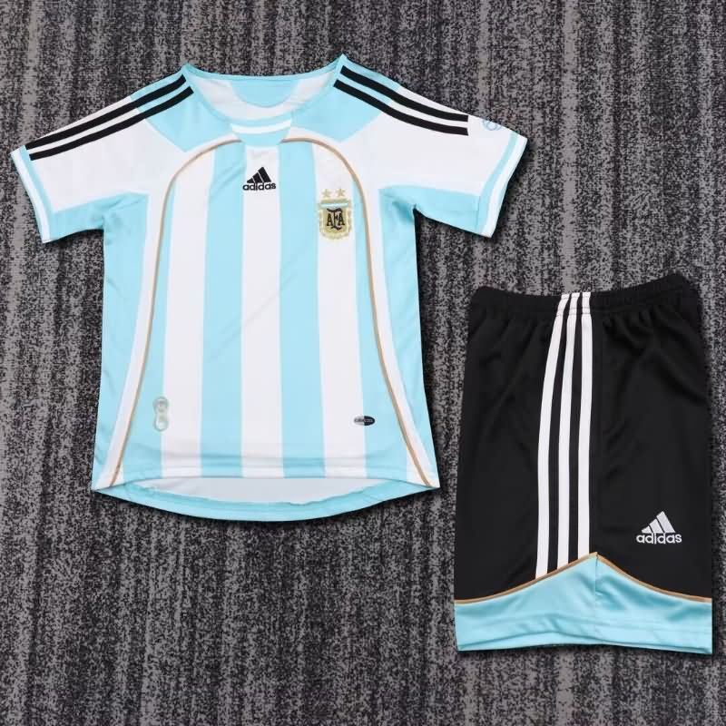 Argentina 2006 Kids Home Soccer Jersey And Shorts
