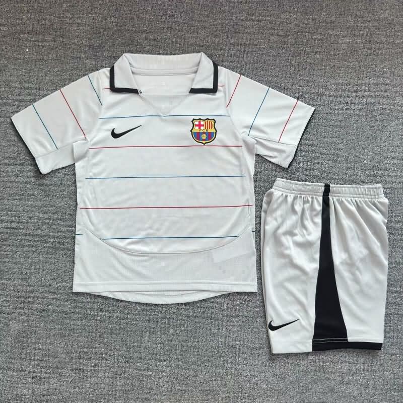 Barcelona 2003/04 Kids Away Soccer Jersey And Shorts