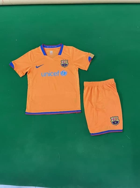 Barcelona 2006/07 Kids Away Soccer Jersey And Shorts