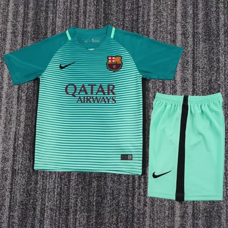 Barcelona 2016/17 Kids Third Soccer Jersey And Shorts