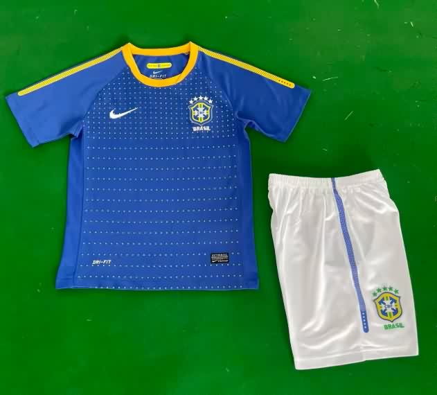 Brazil 2010 Kids Away Soccer Jersey And Shorts