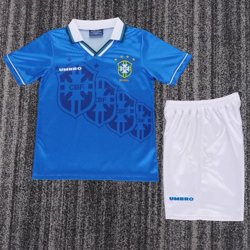 Brazil 1995/97 Kids Away Soccer Jersey And Shorts