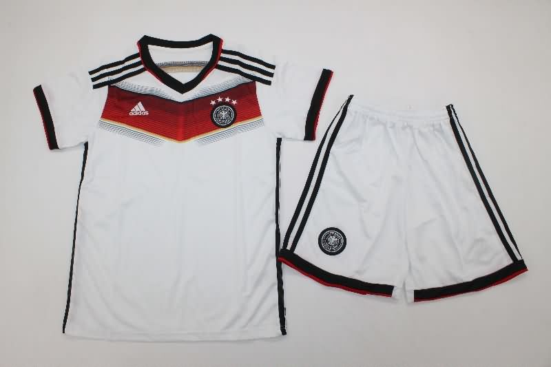 Germany 2014 Kids Home Soccer Jersey And Shorts 4 Stars