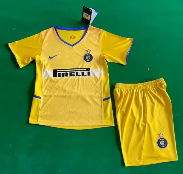 Inter Milan 2002/03 Kids Third Soccer Jersey And Shorts