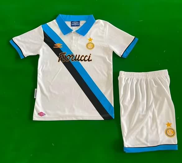 Inter Milan 1993/94 Kids Away Soccer Jersey And Shorts