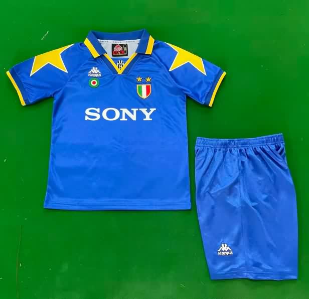 Juventus 1995/96 Kids Away Soccer Jersey And Shorts