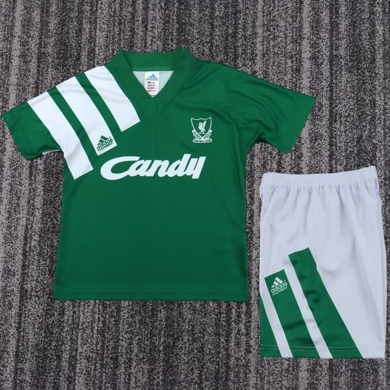 Liverpool 1991/92 Kids Away Soccer Jersey And Shorts