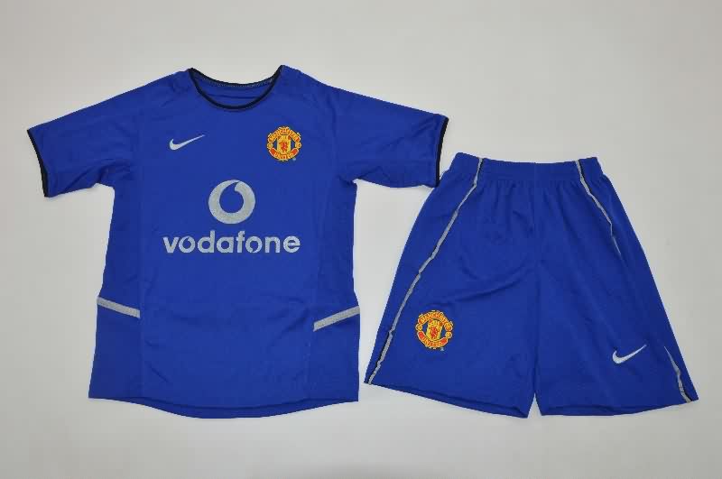 Manchester United 2002/03 Kids Third Soccer Jersey And Shorts