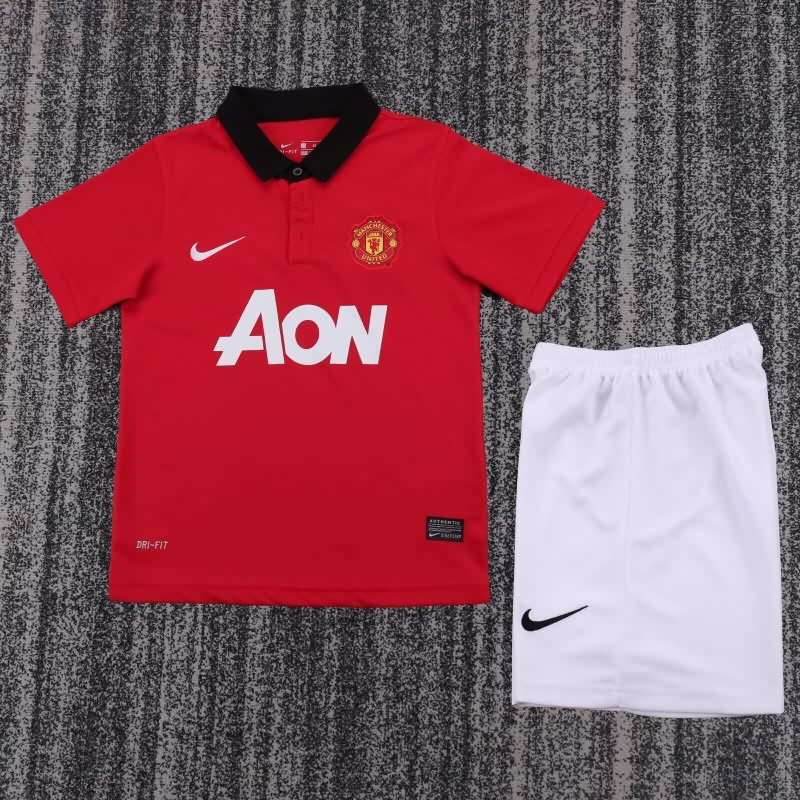 Manchester United 2013/14 Kids Home Soccer Jersey And Shorts