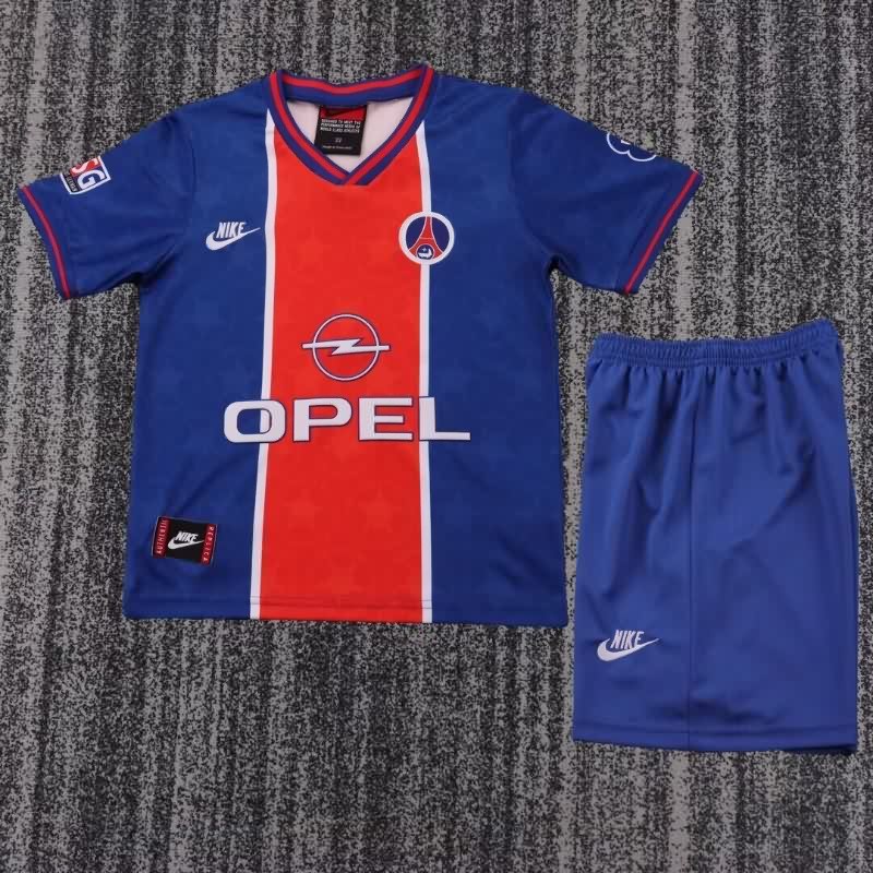Paris St Germain 1995/96 Kids Home Soccer Jersey And Shorts