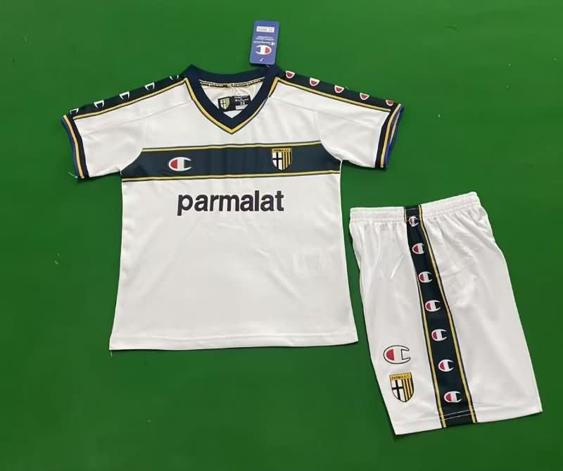 Parma 2002/03 Kids Away Soccer Jersey And Shorts
