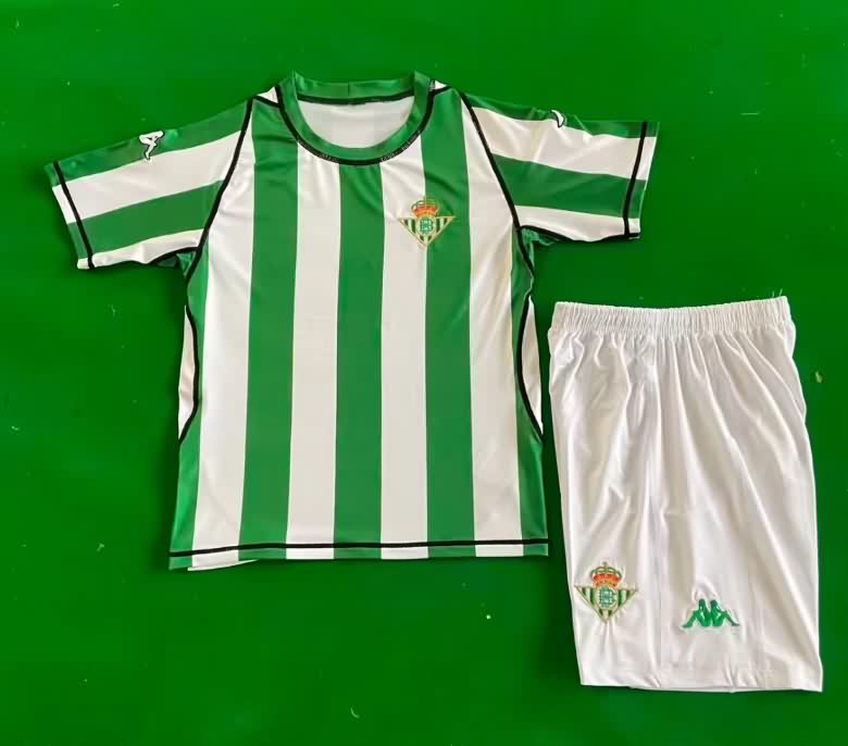 Real Betis 2003/04 Kids Home Soccer Jersey And Shorts