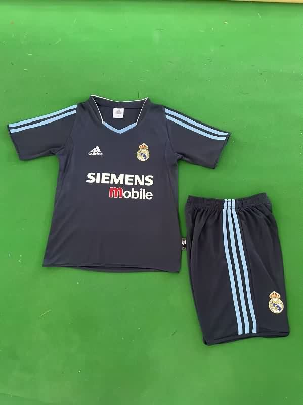 Real Madrid 2003/04 Kids Away Soccer Jersey And Shorts