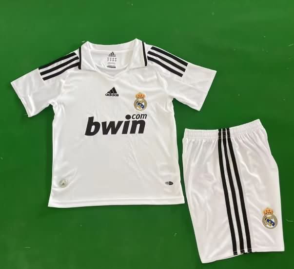 Real Madrid 2008/09 Kids Home Soccer Jersey And Shorts