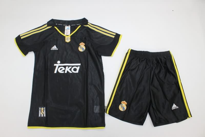 Real Madrid 1999/00 Kids Away Soccer Jersey And Shorts