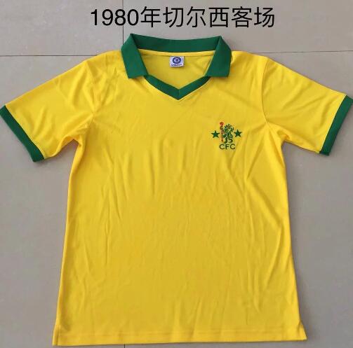 AAA(Thailand) Chelsea 1980 Yellow Retro Soccer Jersey