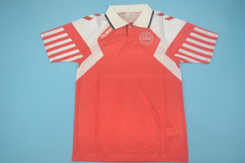 AAA(Thailand) Danmark 1992 Home Retro Soccer Jersey