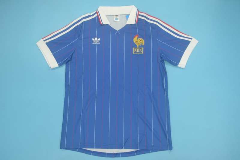 AAA(Thailand) France 1982 Retro Home Soccer Jersey