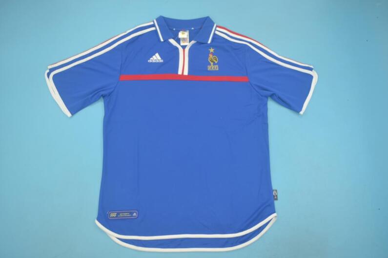 AAA(Thailand) France 2000 Retro Home Soccer Jersey