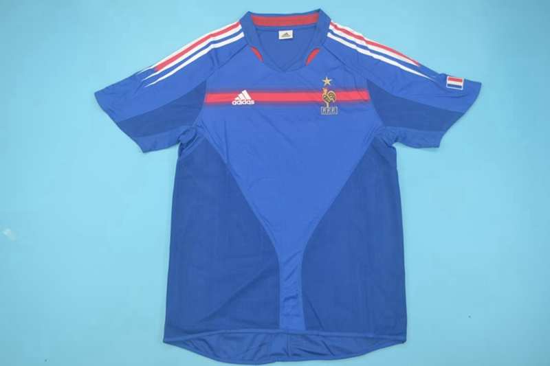AAA(Thailand) France 2004 Retro Home Soccer Jersey