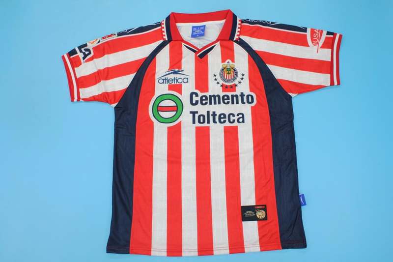 AAA(Thailand) Guadalajara Chivas 99/00 Home Retro Soccer Jersey